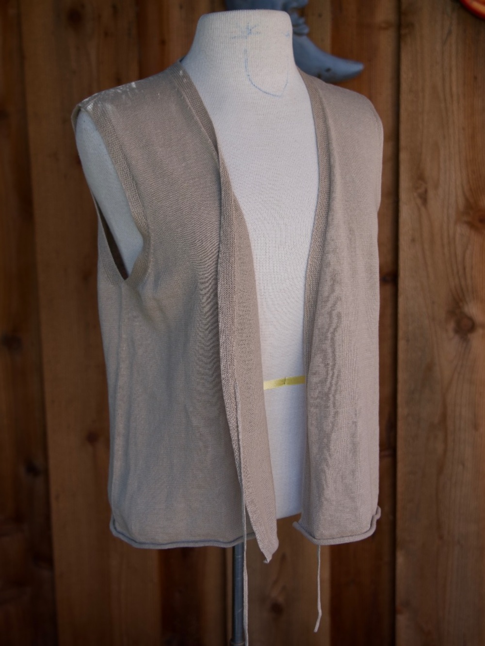 Eileen Fischer 100% Organic Linen/Cotton Vest Made In Peru Woman's S